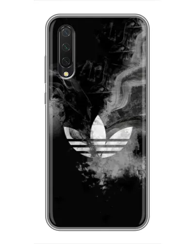 Чехол для Xiaomi Mi A3 с картинкой «Абстрактный дым Adidas»