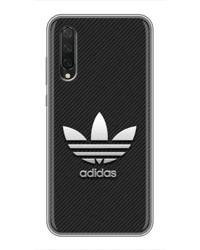 Чехол для Xiaomi Mi A3 с картинкой «Adidas Карбоновая текстура»