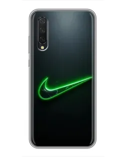 Чехол для Xiaomi Mi A3 с картинкой «Неоновый контур Nike»