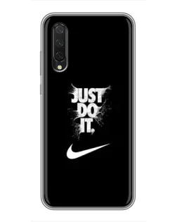 Чехол для Xiaomi Mi A3 с картинкой «Текстовый принт Nike»
