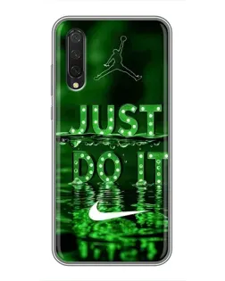 Чехол для Xiaomi Mi A3 с картинкой «Зеленый неоновый Nike»