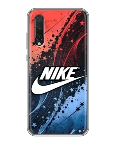 Чехол для Xiaomi Mi A3 с картинкой «Градиентный принт Найк»