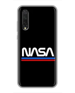 Чехол для Xiaomi Mi A3 с картинкой «NASA — классика Red Blue»