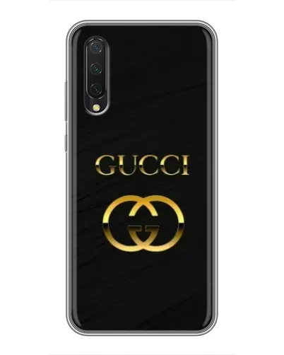 Чехол для Xiaomi Mi A3 с картинкой «Золотой логотип Gucci»