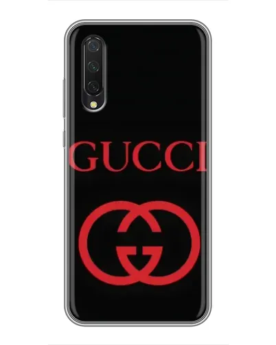 Чехол для Xiaomi Mi A3 с картинкой «Gucci — красный логотип»