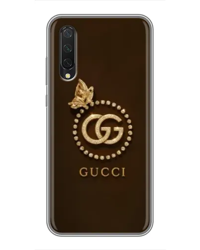 Чехол для Xiaomi Mi A3 с картинкой «Gucci — золотая бабочка»