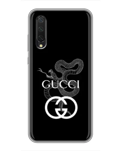 Чехол для Xiaomi Mi A3 с картинкой «Gucci — серебряная змея»