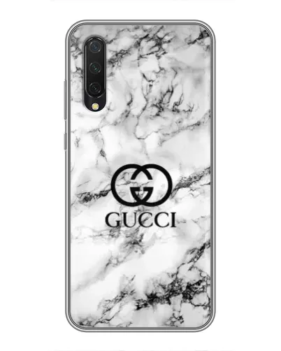 Чехол для Xiaomi Mi A3 с картинкой «Gucci — мраморный шик»
