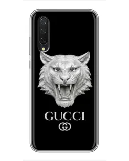 Чохол для Xiaomi Mi A3 з картинкою «Gucci — срібний лев»