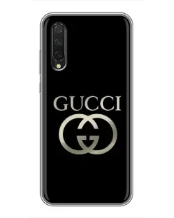 Чохол для Xiaomi Mi A3 з картинкою «Gucci — золото на чорному»