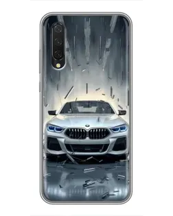 Чехол для Xiaomi Mi A3 с картинкой «BMW в свете фар» Чехол для Xiaomi Mi A3 с картинкой «BMW в свете фар»