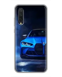 Чехол для Xiaomi Mi A3 с картинкой «Голубая BMW M4» Чехол для Xiaomi Mi A3 с картинкой «Голубая BMW M4»