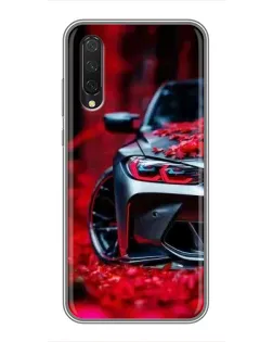 Чехол для Xiaomi Mi A3 с картинкой «Спортивная BMW и цветы» Чехол для Xiaomi Mi A3 с картинкой «Спортивная BMW и цветы»