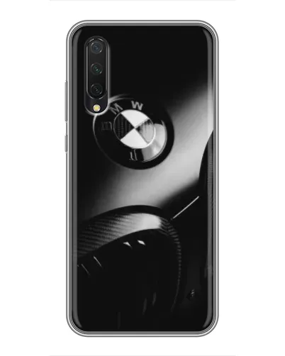 Чехол для Xiaomi Mi A3 с картинкой «Эмблема BMW — макро»