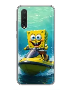 Чехол для Xiaomi Mi A3 с картинкой «Спанч Боб на гидроцикле» Чехол для Xiaomi Mi A3 с картинкой «Спанч Боб на гидроцикле»