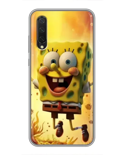 Чехол для Xiaomi Mi A3 с картинкой «Губка Боб прыгает»