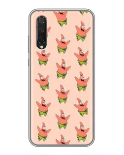 Чехол для Xiaomi Mi A3 с картинкой «Патрик Стар паттерн»