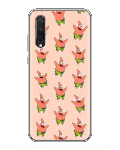 Чехол для Xiaomi Mi A3 с картинкой «Патрик Стар паттерн»