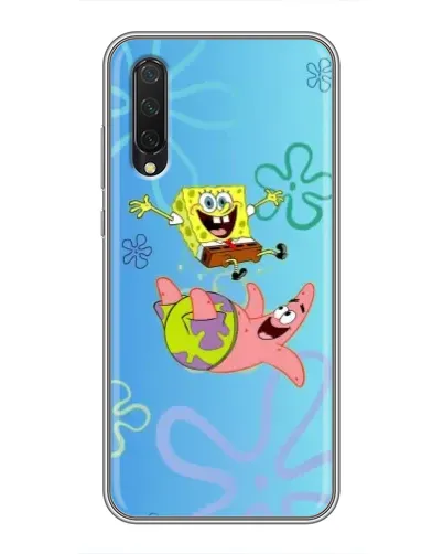 Чехол для Xiaomi Mi A3 с картинкой «Спанч Боб и Патрик»