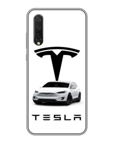 Чехол для Xiaomi Mi A3 с картинкой «Tesla White Style»