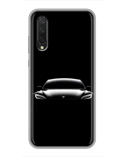 Чехол для Xiaomi Mi A3 с картинкой «Фары Tesla Night»