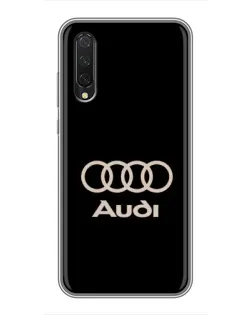 Чехол для Xiaomi Mi A3 с картинкой «Audi — золотой логотип»