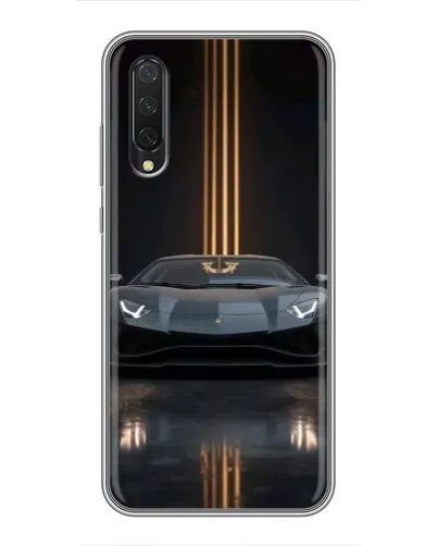 Чехол для Xiaomi Mi A3 с картинкой «Lamborghini золотые линии»