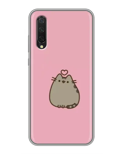 Чехол для Xiaomi Mi A3 с картинкой «Pusheen сердце»