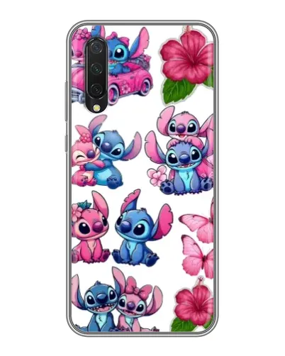 Чехол для Xiaomi Mi A3 с картинкой «Стикеры Stitch и Angel»
