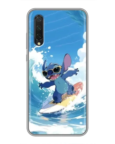 Чехол для Xiaomi Mi A3 с картинкой «Стич на волне»