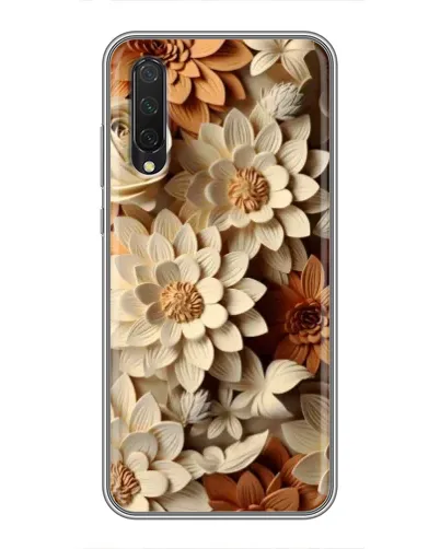 Чехол для Xiaomi Mi A3 с картинкой «Бежевый флористический декор» Чехол для Xiaomi Mi A3 с картинкой «Бежевый флористический декор»
