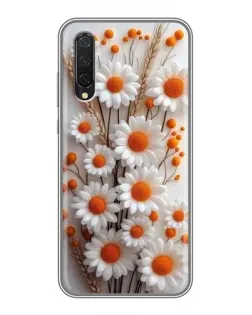 Чехол для Xiaomi Mi A3 с картинкой «Белые сухоцветы»
