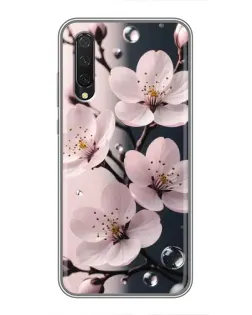 Чехол для Xiaomi Mi A3 с картинкой «Нежная сакура и капли»