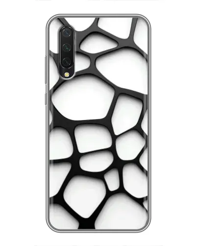Чехол для Xiaomi Mi A3 с картинкой «Белая объемная сетка»