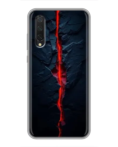 Чехол для Xiaomi Mi A3 с картинкой «Kрасная лавовая трещина»
