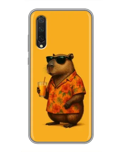 Чехол для Xiaomi Mi A3 с картинкой «Капибара на отдыхе»