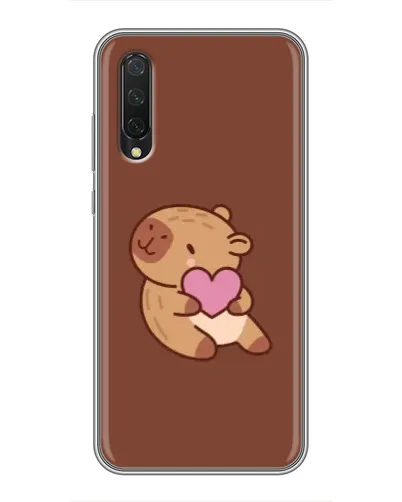 Чехол для Xiaomi Mi A3 с картинкой «Капибара с сердцем»