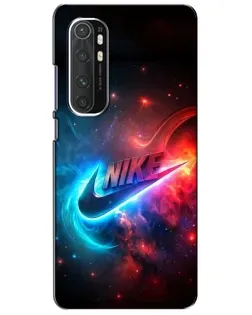 Чехол для Xiaomi Mi Note 10 Lite с картинкой «Огненный логотип Nike»