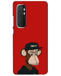 Чехол для Xiaomi Mi Note 10 Lite с картинкой «Bored Ape — красный фон» Чехол для Xiaomi Mi Note 10 Lite с картинкой «Bored Ape — красный фон»