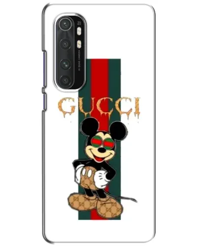Чехол для Xiaomi Mi Note 10 Lite с картинкой «Микки Маус Gucci — полосы» Чехол для Xiaomi Mi Note 10 Lite с картинкой «Микки Маус Gucci — полосы»