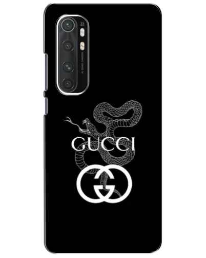 Чехол для Xiaomi Mi Note 10 Lite с картинкой «Gucci — серебряная змея» Чехол для Xiaomi Mi Note 10 Lite с картинкой «Gucci — серебряная змея»