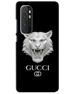 Чехол для Xiaomi Mi Note 10 Lite с картинкой «Gucci — серебряный лев» Чехол для Xiaomi Mi Note 10 Lite с картинкой «Gucci — серебряный лев»