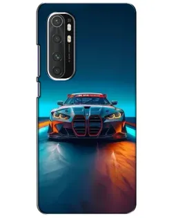 Чехол для Xiaomi Mi Note 10 Lite с картинкой «BMW — огни неона»