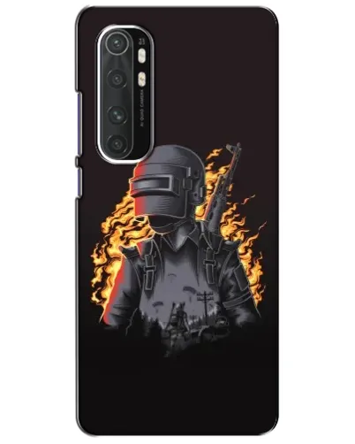 Чехол для Xiaomi Mi Note 10 Lite с картинкой «PUBG — огненный силуэт» Чехол для Xiaomi Mi Note 10 Lite с картинкой «PUBG — огненный силуэт»