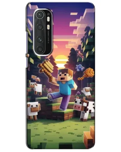 Чехол для Xiaomi Mi Note 10 Lite с картинкой «Стив на ферме»