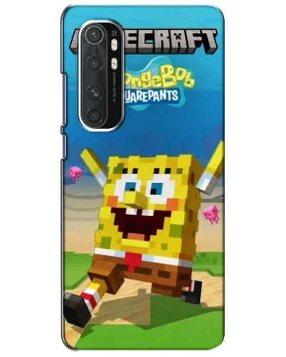 Чехол для Xiaomi Mi Note 10 Lite с картинкой «Губка Боб Minecraft» Чехол для Xiaomi Mi Note 10 Lite с картинкой «Губка Боб Minecraft»