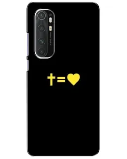 Чехол для Xiaomi Mi Note 10 Lite с картинкой «Сердце и Крест» Чехол для Xiaomi Mi Note 10 Lite с картинкой «Сердце и Крест»