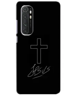 Чехол для Xiaomi Mi Note 10 Lite с картинкой «Графический крест Jesus» Чехол для Xiaomi Mi Note 10 Lite с картинкой «Графический крест Jesus»