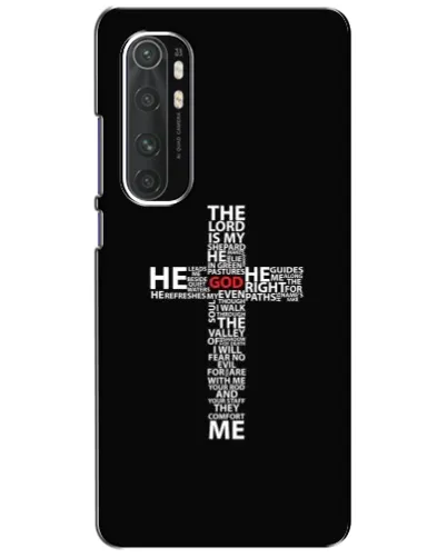 Чехол для Xiaomi Mi Note 10 Lite с картинкой «Текстовый крест» Чехол для Xiaomi Mi Note 10 Lite с картинкой «Текстовый крест»