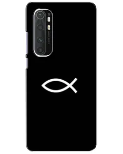 Чехол для Xiaomi Mi Note 10 Lite с картинкой «Символ рыбы Jesus» Чехол для Xiaomi Mi Note 10 Lite с картинкой «Символ рыбы Jesus»